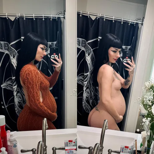 Thumbnail Goth Babe 30 Weeks Pregnant: Unique Content by Alaska_Mae in PregnantPorn