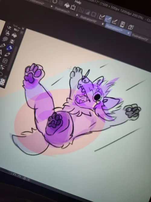 Thumbnail Artistic Wonder: Bow-WowArts Reveals 'Aaaaa wip' in the furry Category