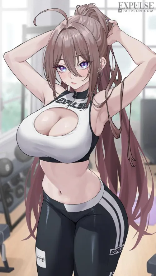 Thumbnail Simple Yet Captivating - Tying Her Hair | CheetahSperm18 | Anime Midriff