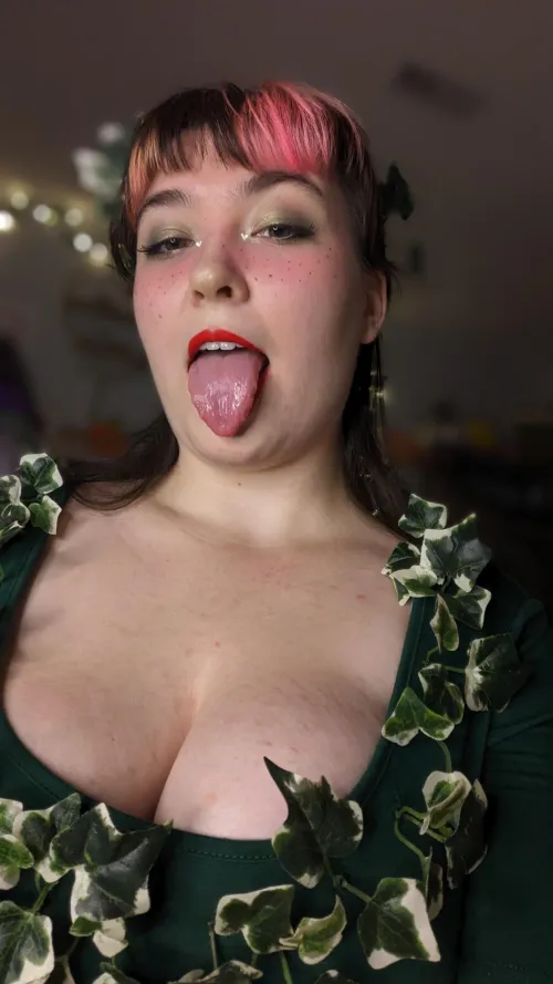 Thumbnail Poison Ivy with Cleavage for Days - A Tempting Portrait by DelilahTheBaker