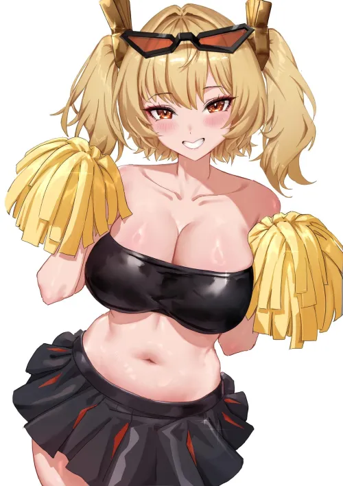 Thumbnail Cheerleader Burnice Zenless Zone Zero | CheetahSperm18 | Anime Midriff