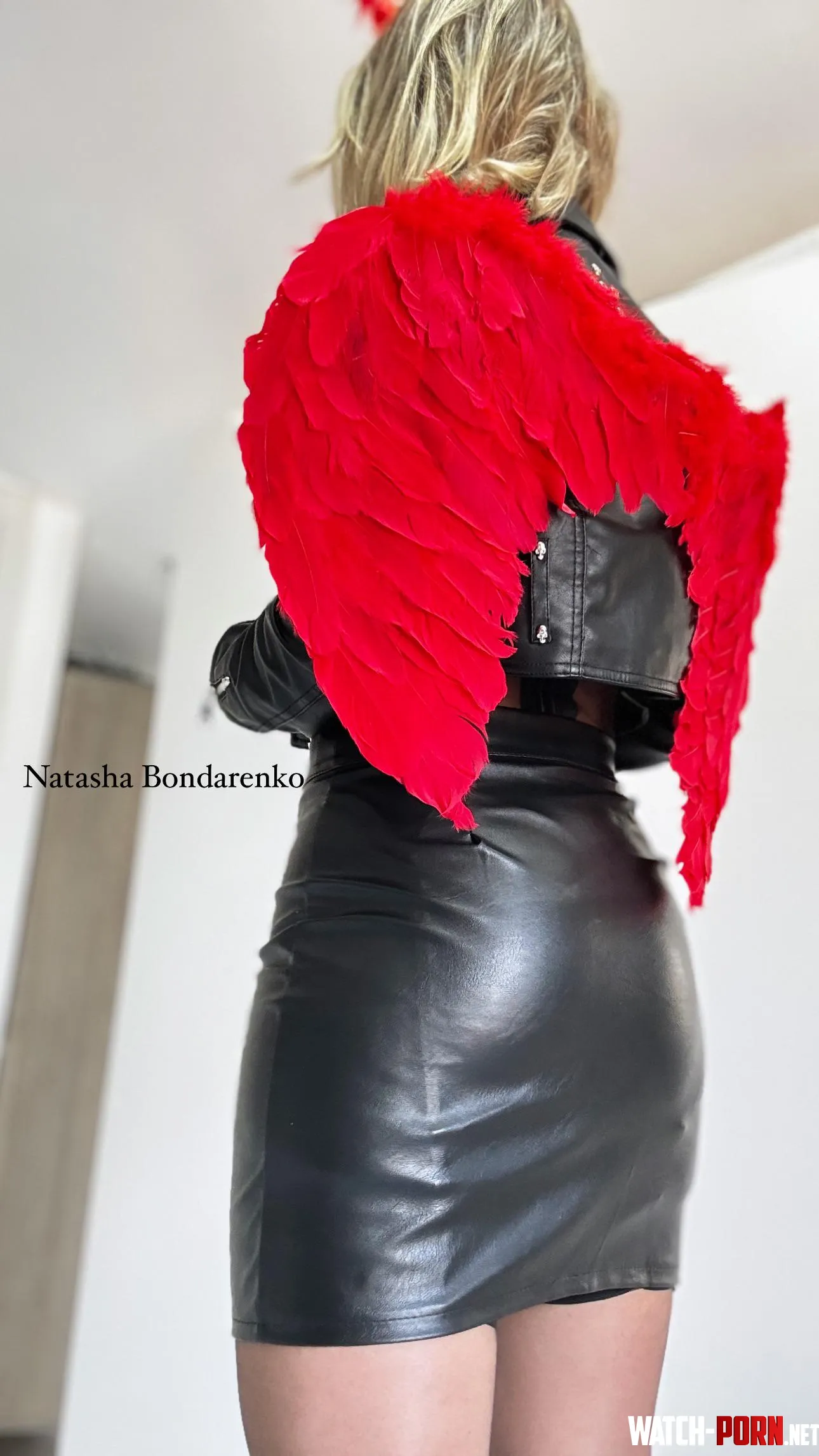 Leather outfit and your angel  by NatyBond_OF