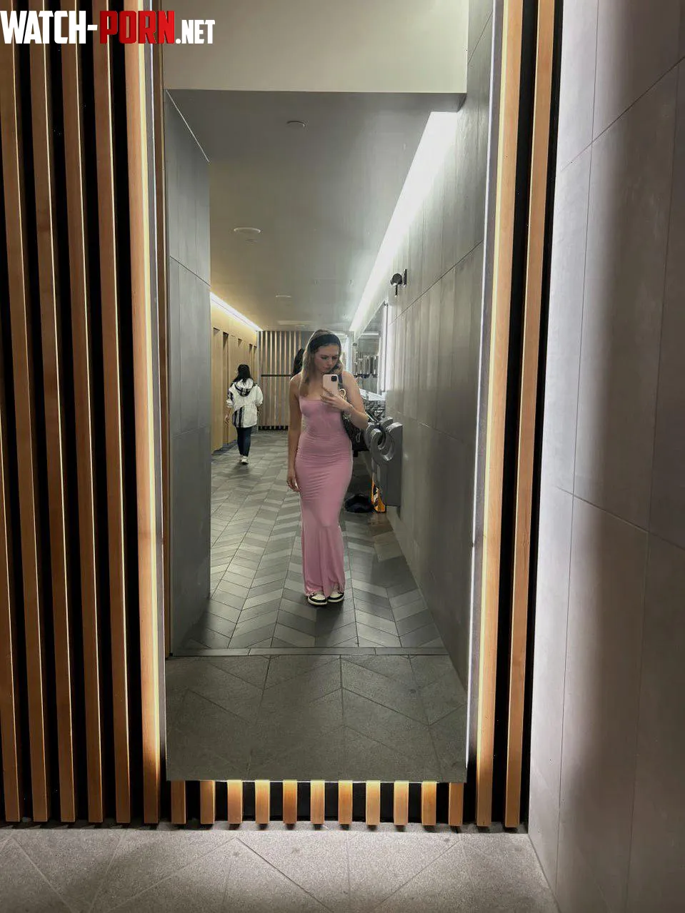 I love wearing this long pink dress without panties  by Cutie_xoxo5