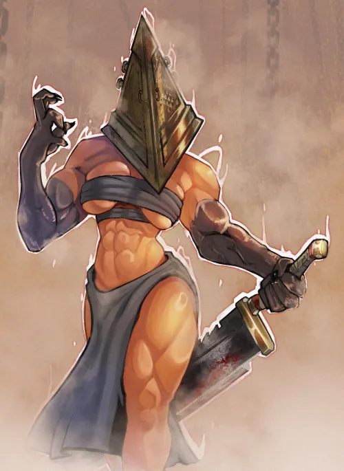 Thumbnail Pyramid Head Art Reveal by Silent Hill Fan | MonsterGirl