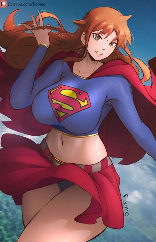 Thumbnail Cosplay Delight: Author A_MASSIVE_PERVERT Explores Nami as Supergirl