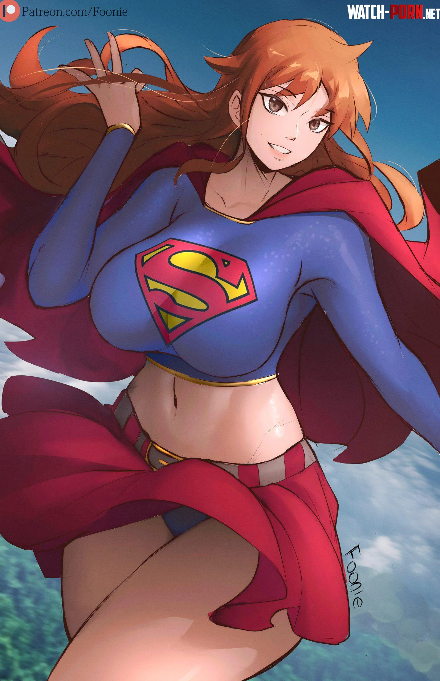 Nami Cosplaying Supergirl One Piece X DC Comics Foonie by A_MASSIVE_PERVERT