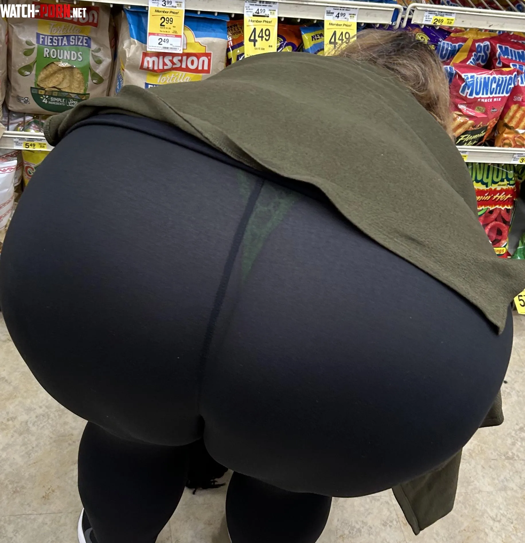 Neon thong with seethru leggings Definitely caught a few looks while shopping by ThatThickWifeOwner