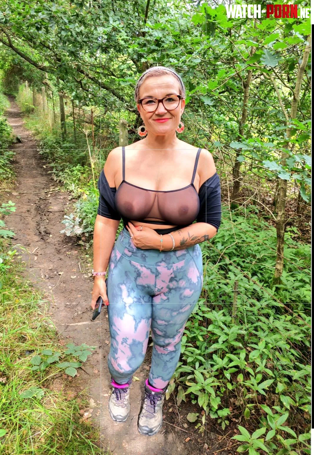 Absolutely love hiking in my see through bra x 42 UK cougar by Ok_Sample9234