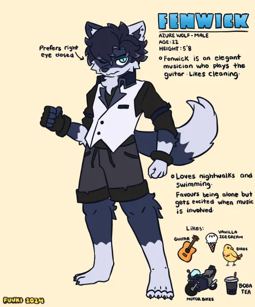 Thumbnail Fuuki_Art Introduces New OC Fenwick in Furry Art