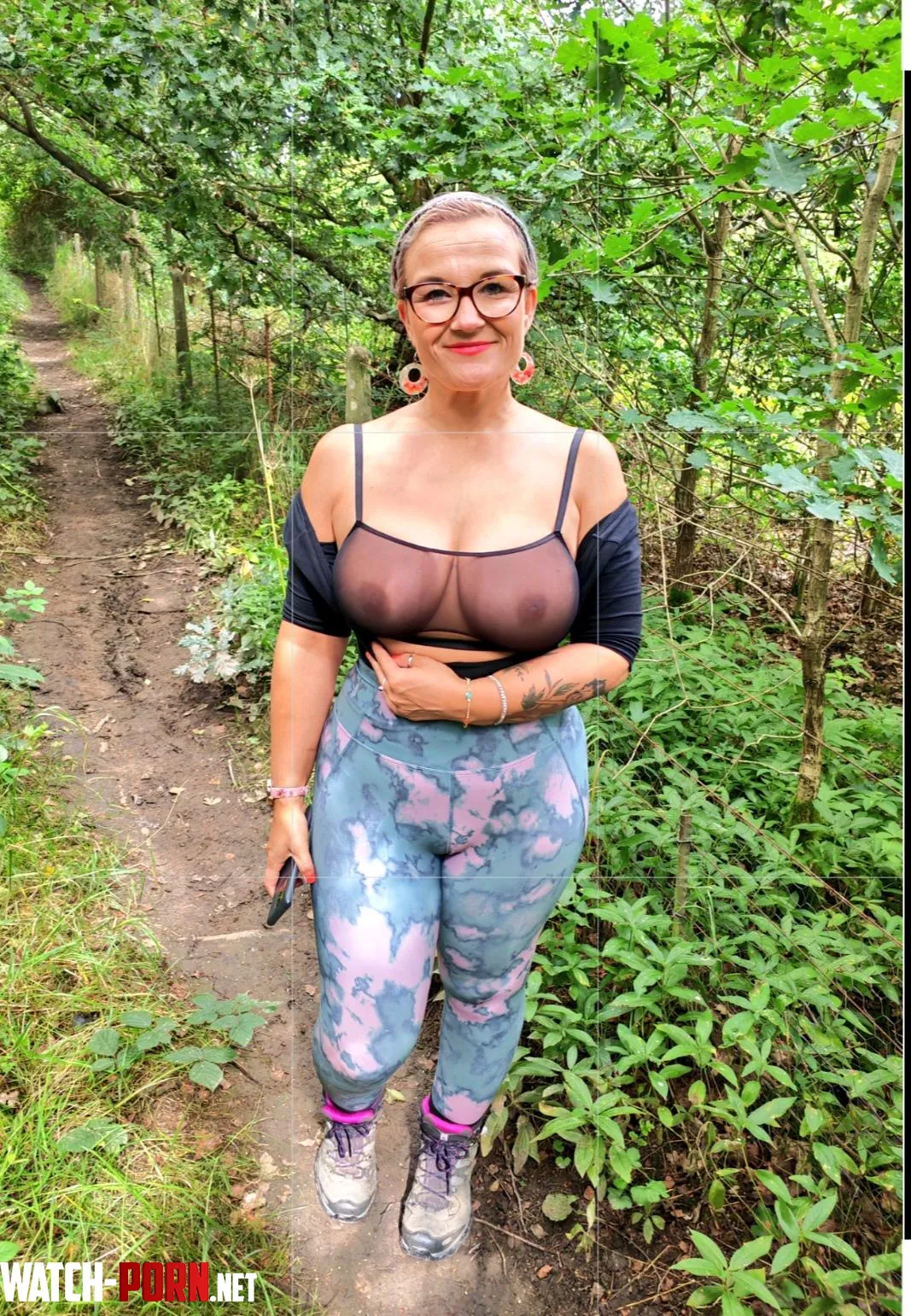 Absolutely love hiking in my see through bra x 42 UK cougar by Ok_Sample9234