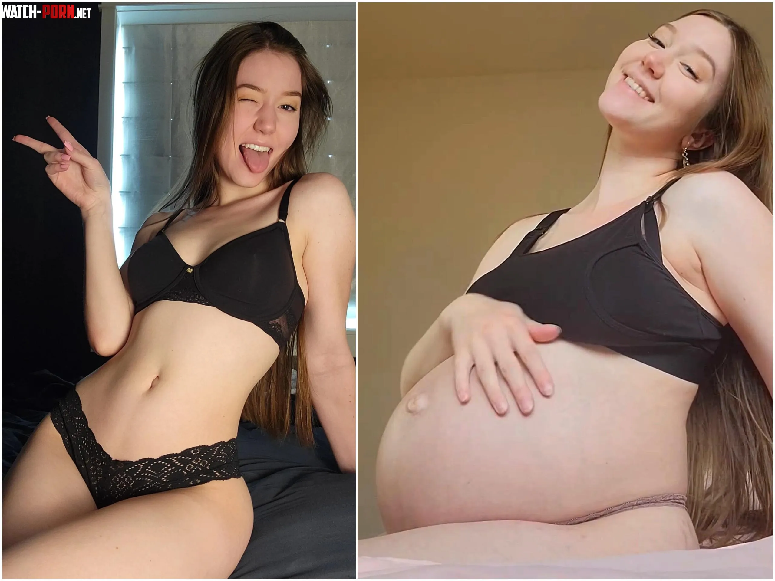 Before I got pregnant vs 40 weeks  by jade_love_12345