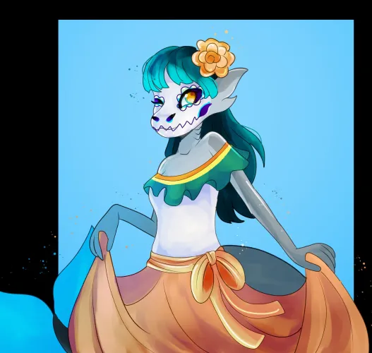 Thumbnail SFW Feature: SDV Shark Girl OC for Da de Los Muertos by baptistar2004 F by halflife2bv