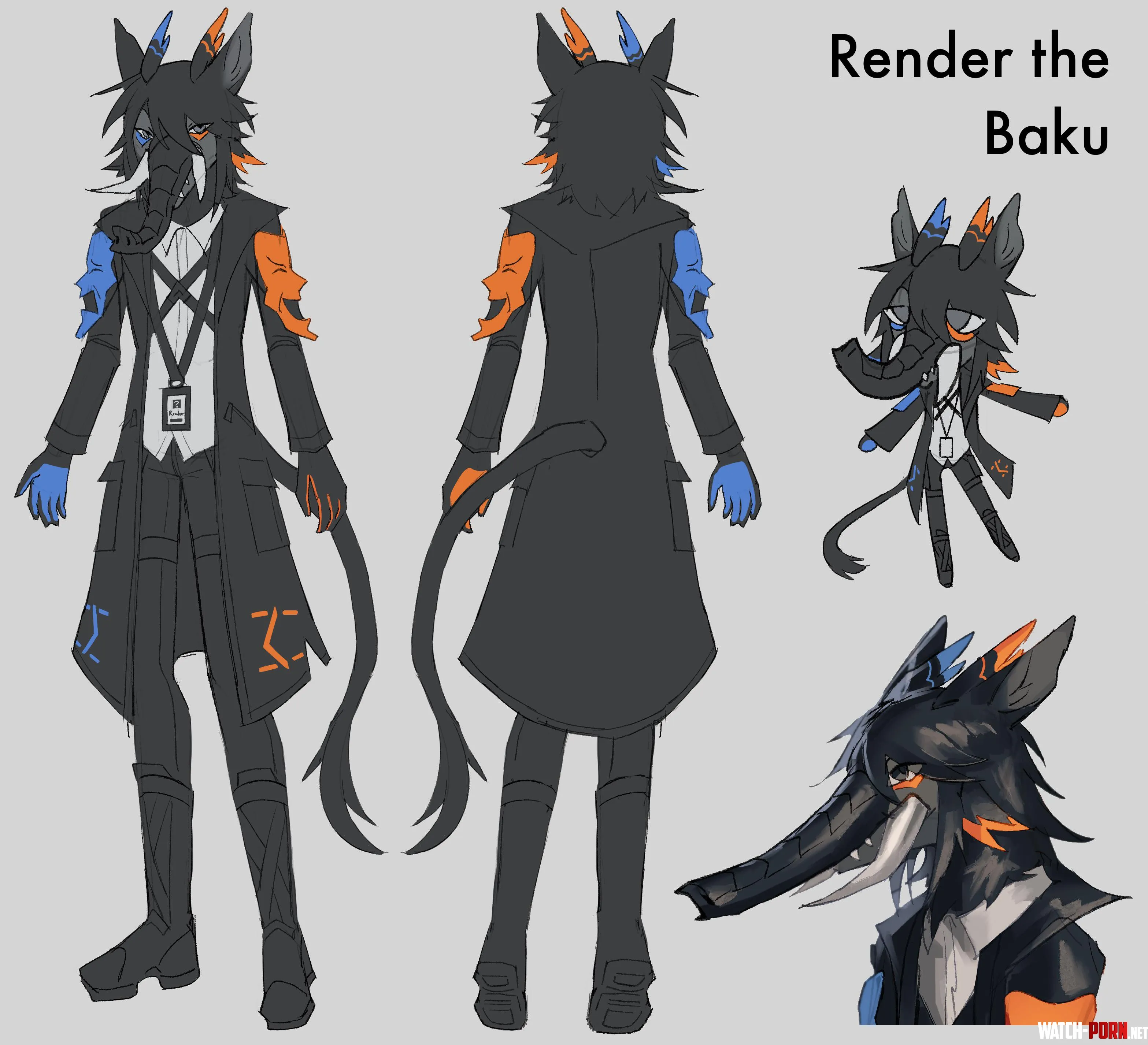 Ref sheet of my sona by rtn2render