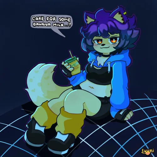 Thumbnail Banana Milk: Best Furry Drink Art by Fuuki_Art