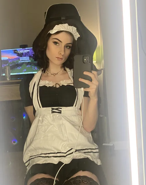 Thumbnail Arikari22 Adopts Maid Role for Halloween 3 in femboy