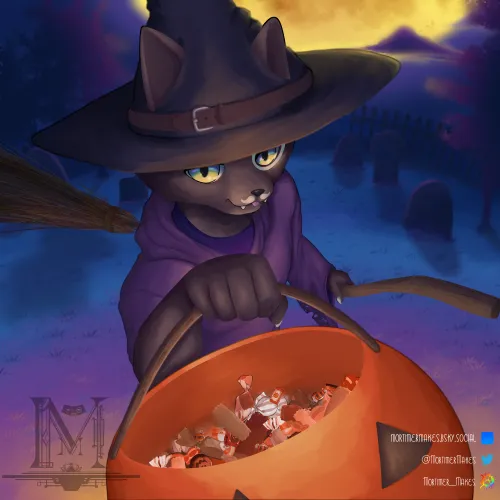 Thumbnail Furry Frights: Happy Halloween Art Treats by MortimerMakes