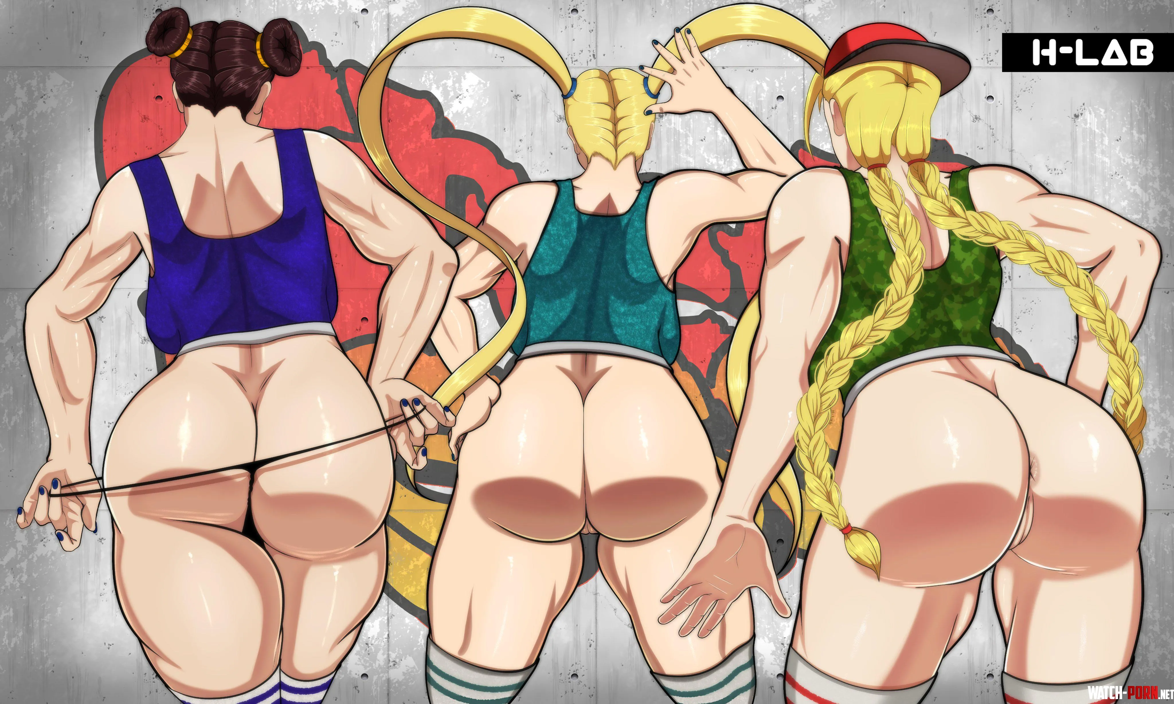 ChunLi Rainbow Mika and Cammy HLab by KrazyK1989