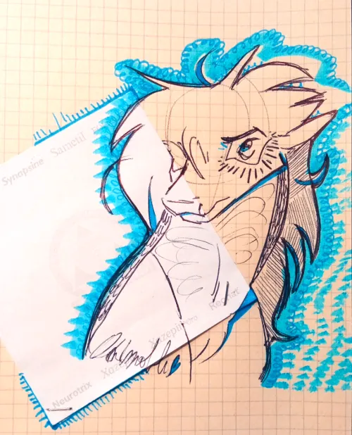 Thumbnail Blue Squiggle Art: A Furry Creation by animablu