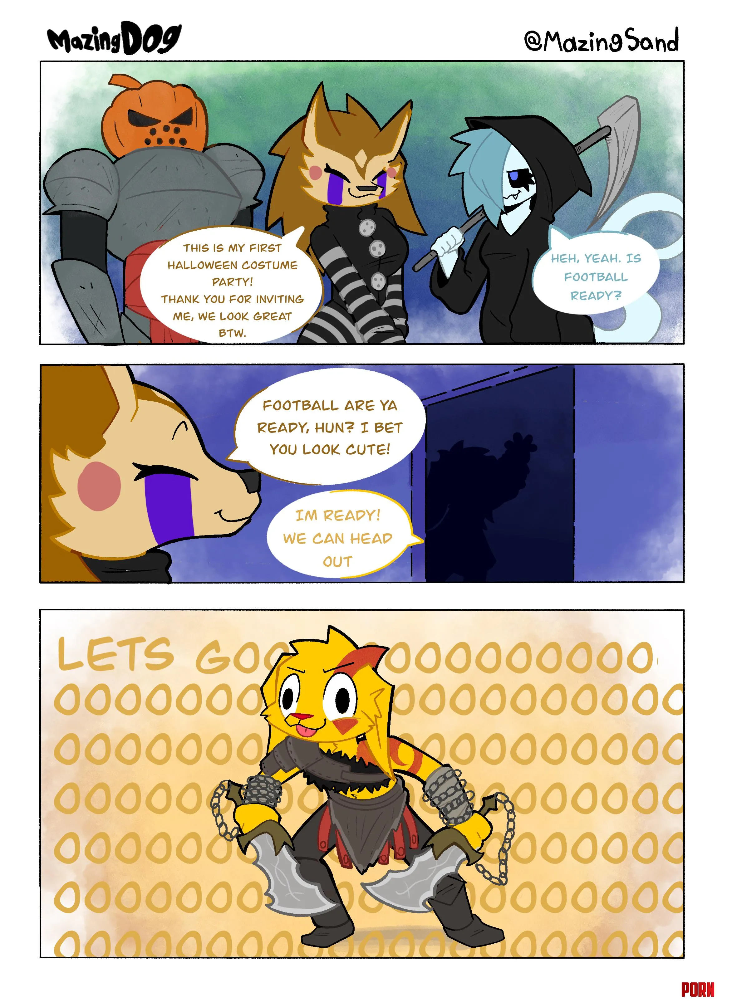 A MazingDOG COMIC Halloween Party By me  by MazingSand