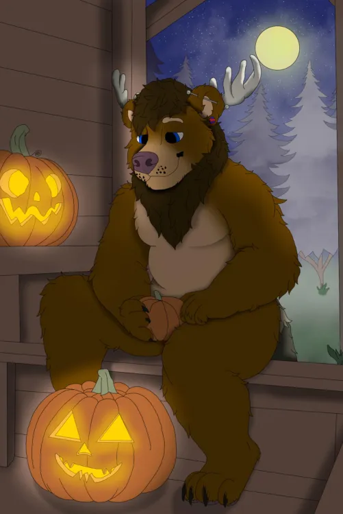 Thumbnail Halloween Vibe with Bearhippie in furry Category