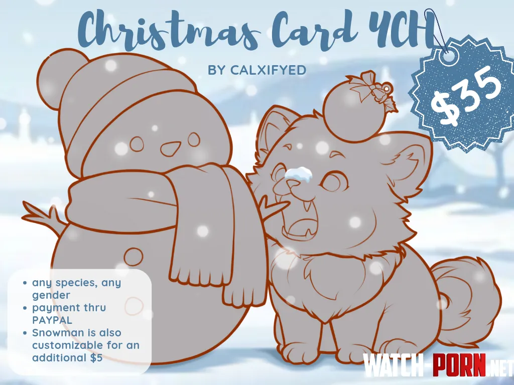 art by me Starting Early on this years Christmas Card YCH Feel free to dm me for any inquiries by Calxifur