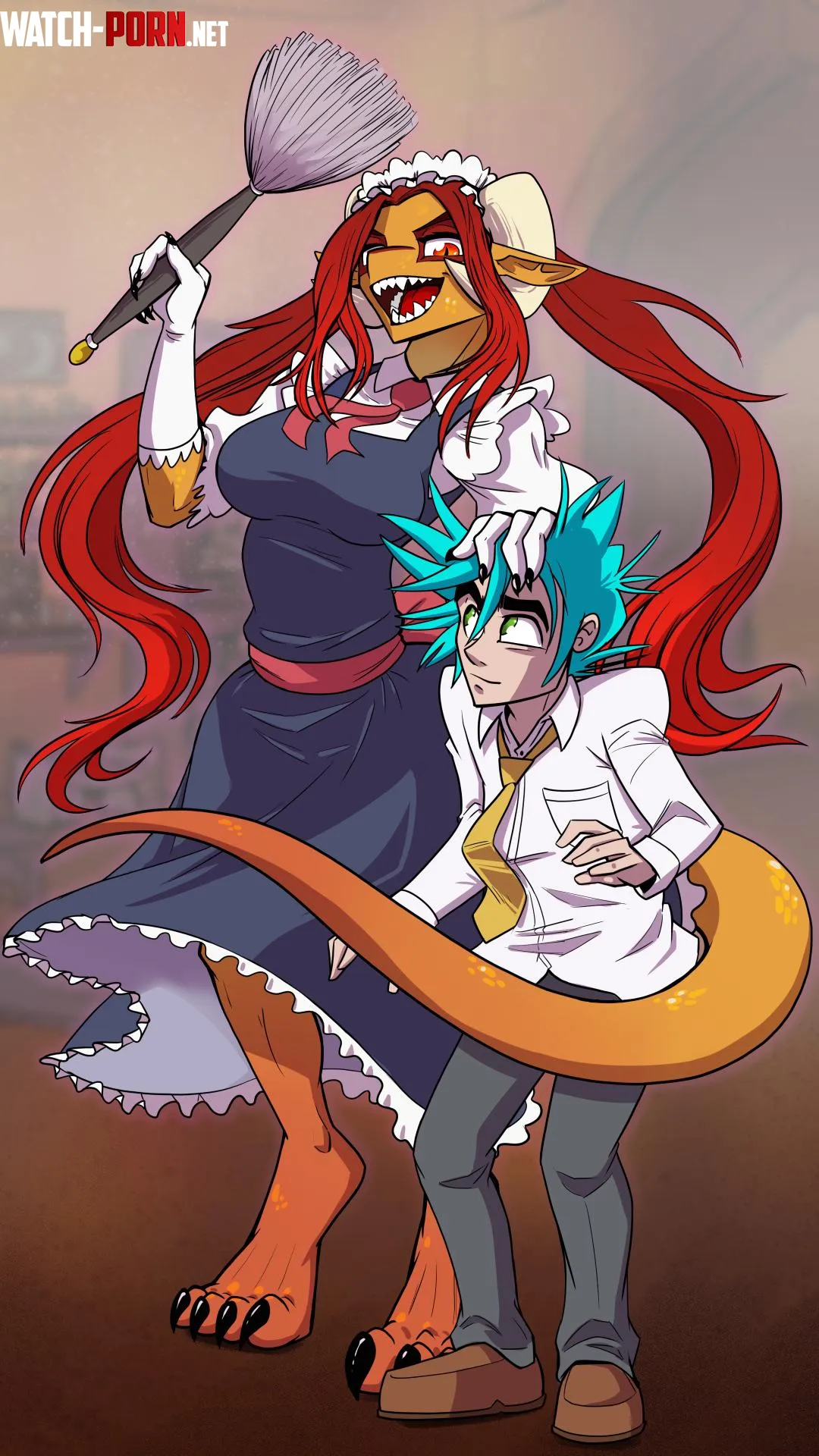 Mr Elias Dragon Maid My OCs dressed up for Halloween by FenrisFenn