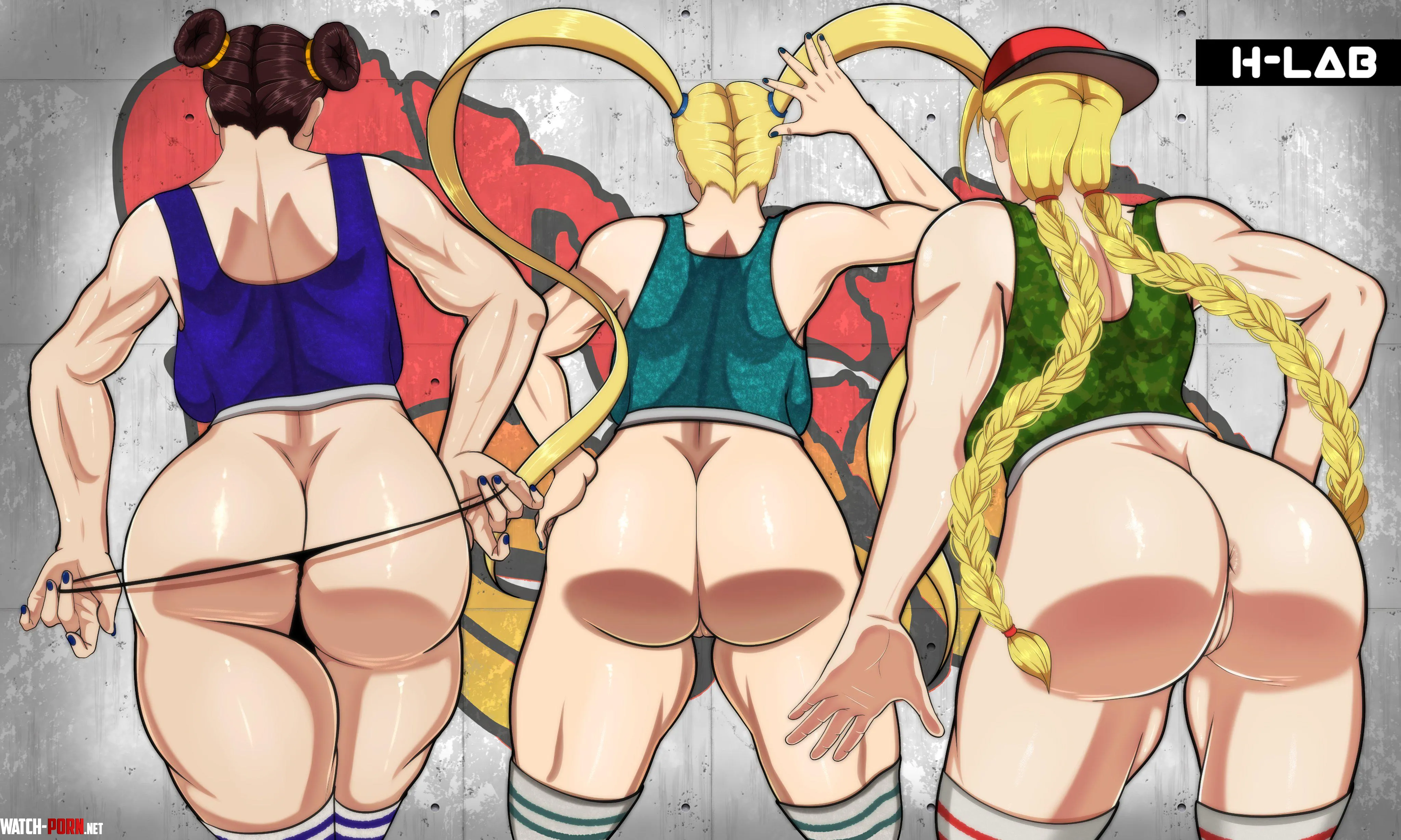 ChunLi Rainbow Mika and Cammy HLab  by KrazyK1989