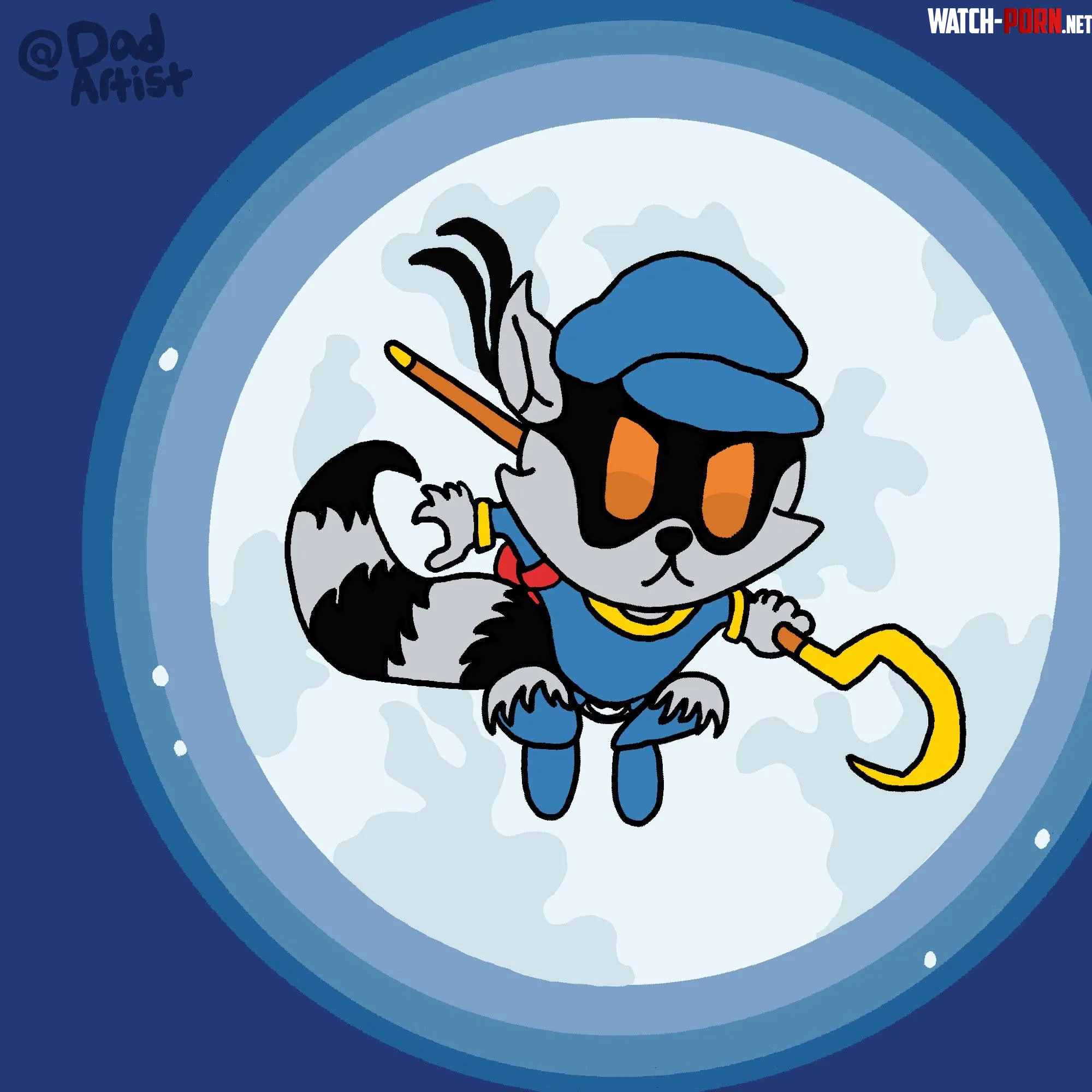 I made a chibi sly cooper by HSPorkyPig