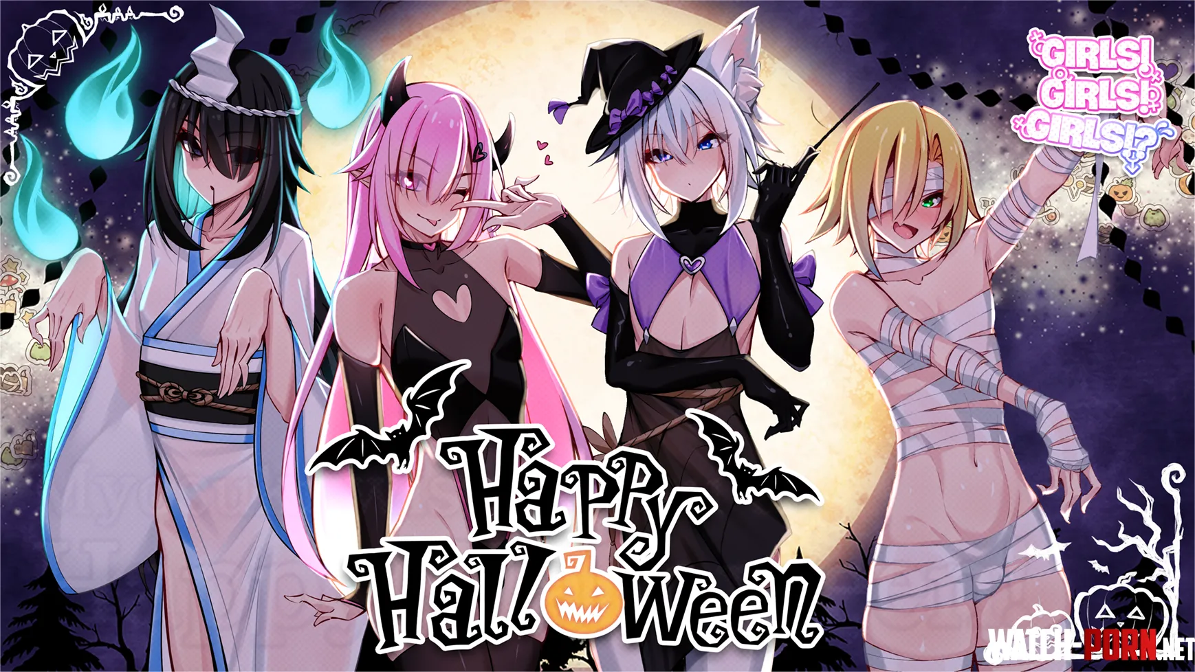 Happy Halloween from Myosuki and the Girls Girls Girls Caf by msa208