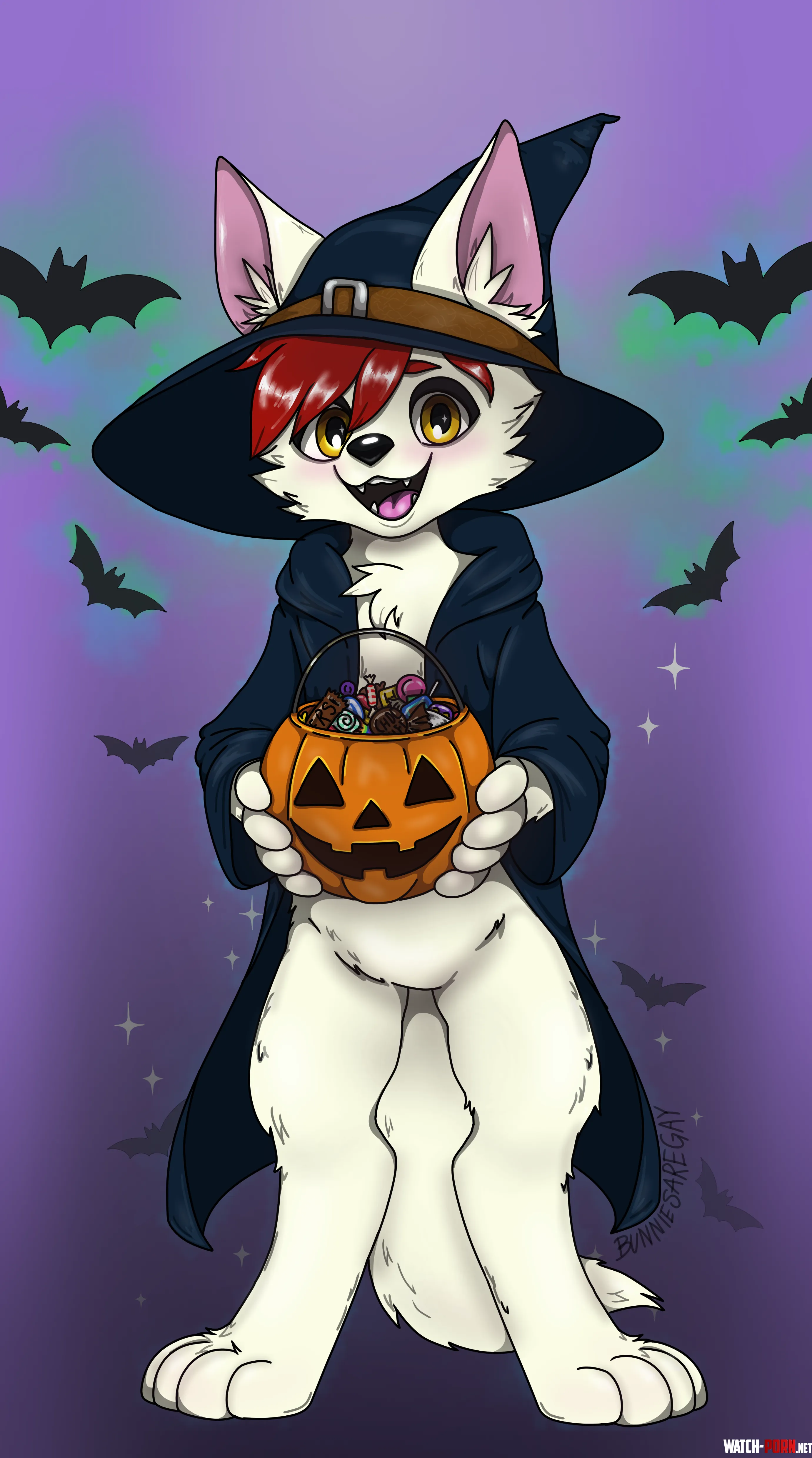 halloween themed drawing for my bf by bunnytommy