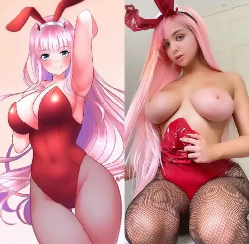 Thumbnail NSFWCosplay Delight: 'Zero Two Bunny' by Littlmisfit