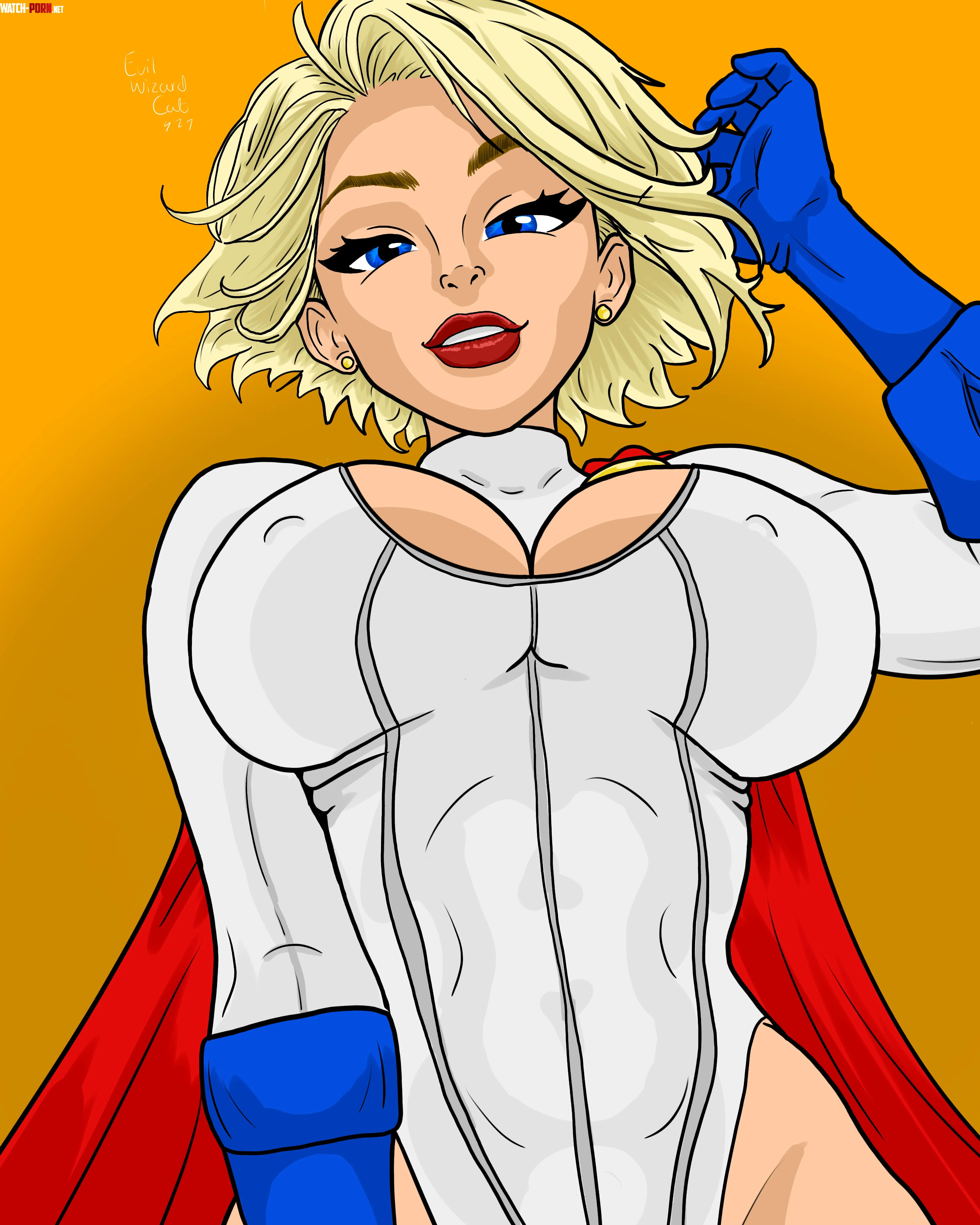 Power Girl by me by EvilWizardCatRaaaaar