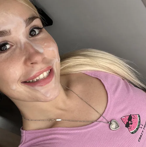 Thumbnail Blonde Luck: A Story of Semen on Her Face - KittieeSweet | cumshots