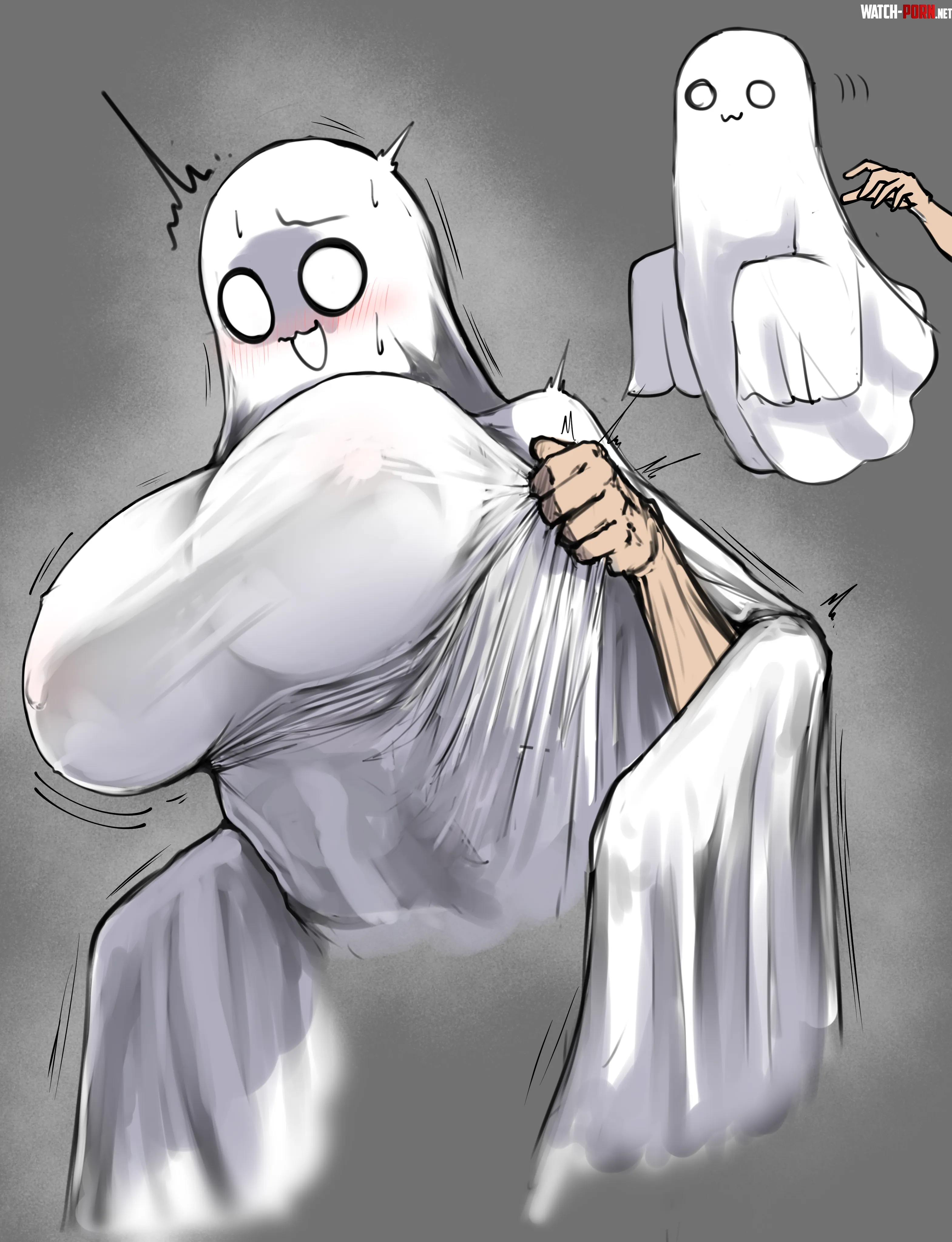 thiccc ghost chan original by Zewen_Senpai