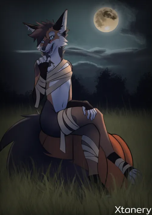 Thumbnail Exquisite Halloween Time Art by Xtanery in Category Furry