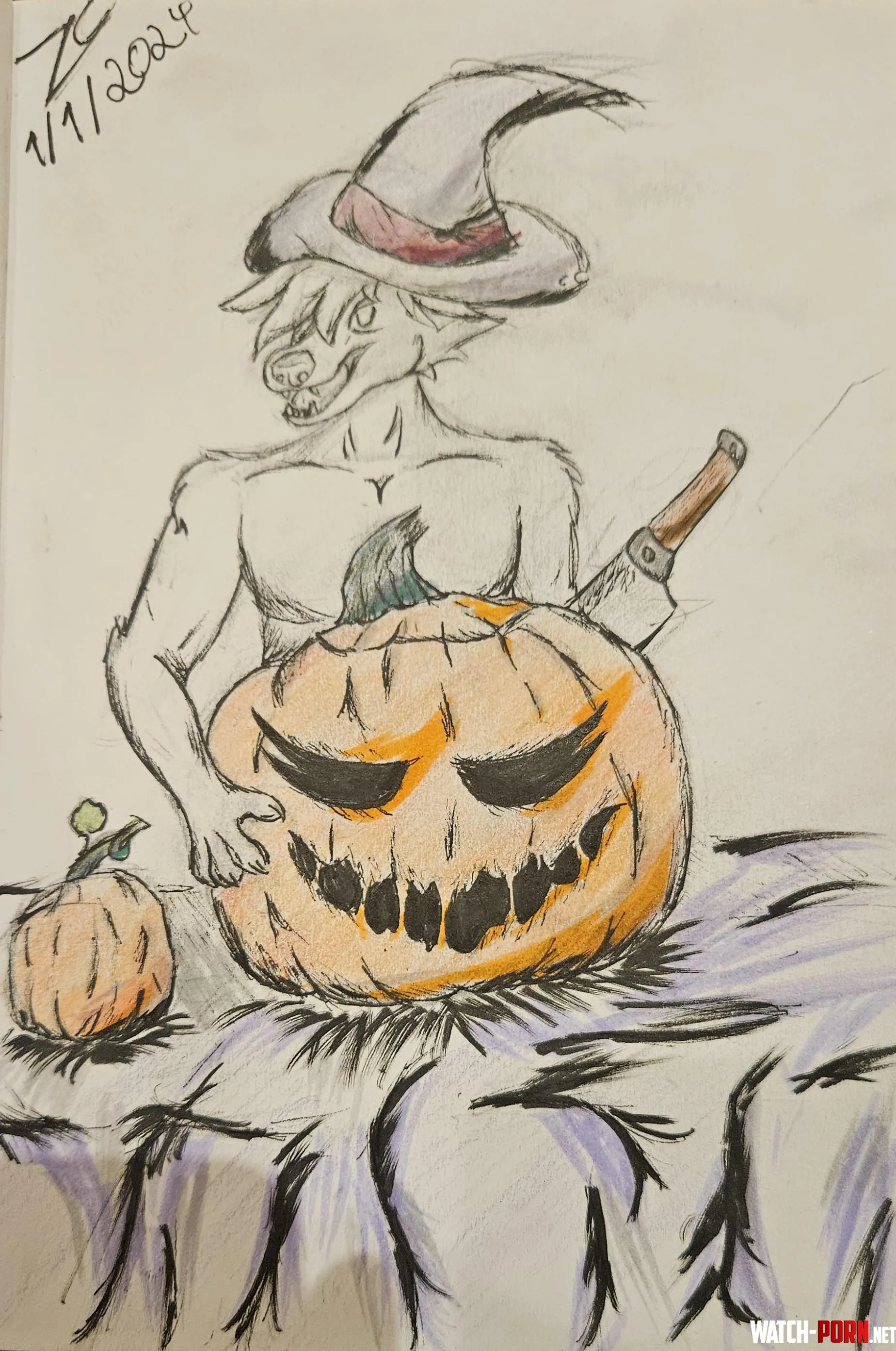 Late Halloween pic art by me by ZachoClaw