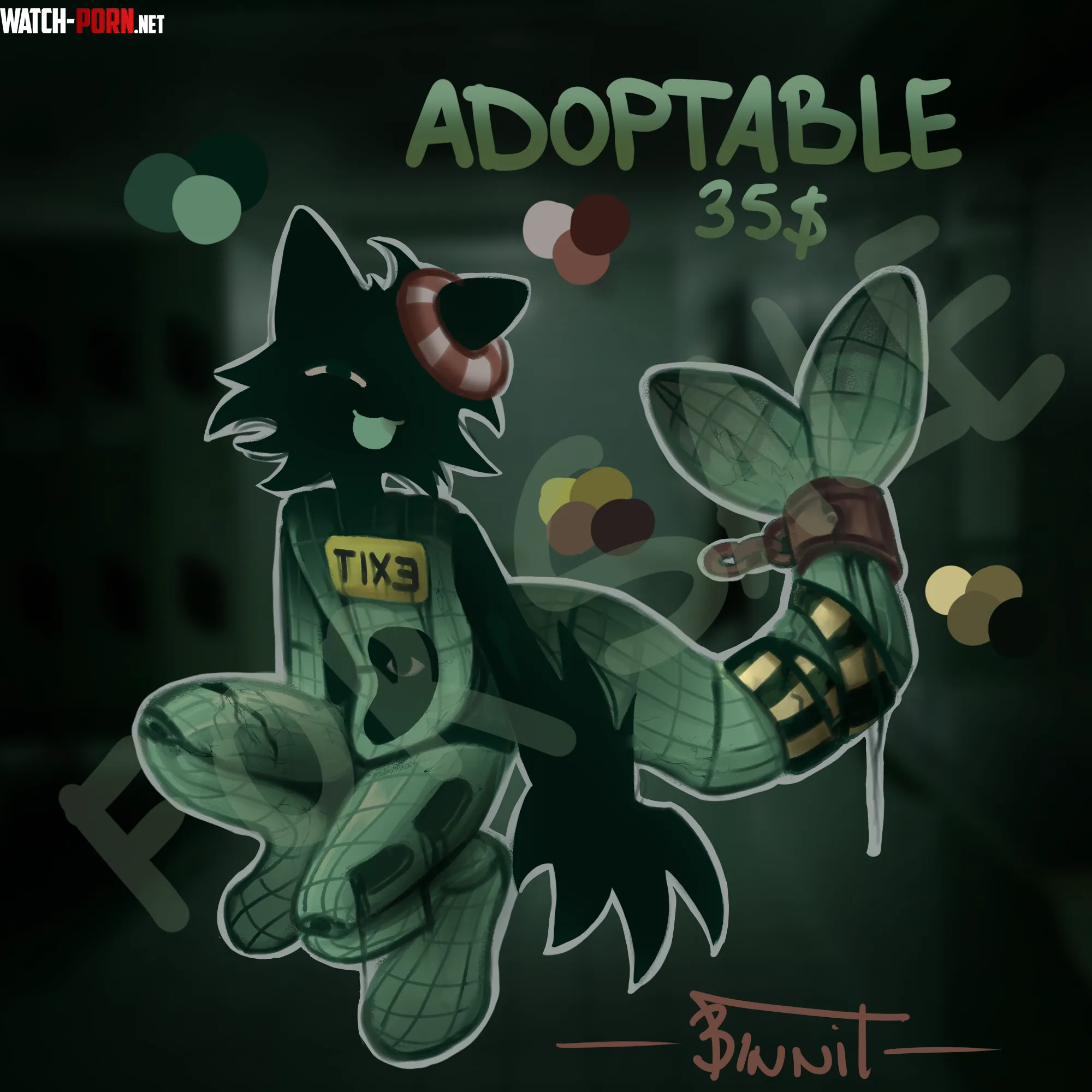 I MADE AN ADOPT it was inspired by backrooms level deep end by Coton_art