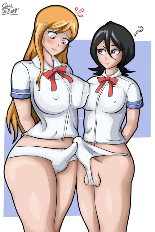 Thumbnail Rukia and Orihime's Futanari Transformation by Ashy4678