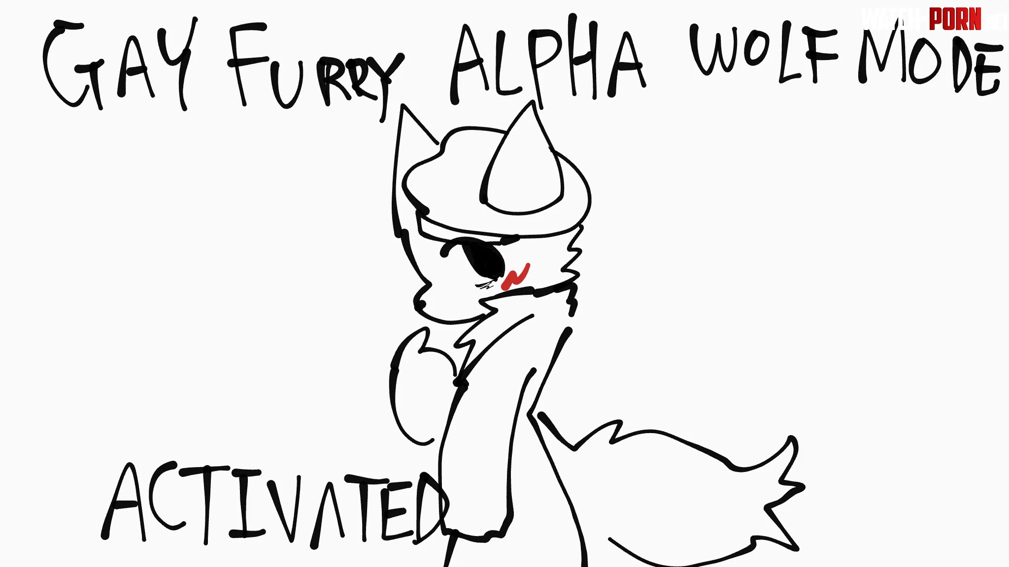 i should activate my gay furry alpha wolf inside of me og doodle by m0sinN4gant