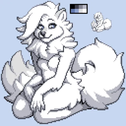 Thumbnail kknk's Arctic Fox Art: An Intriguing Furry Creation