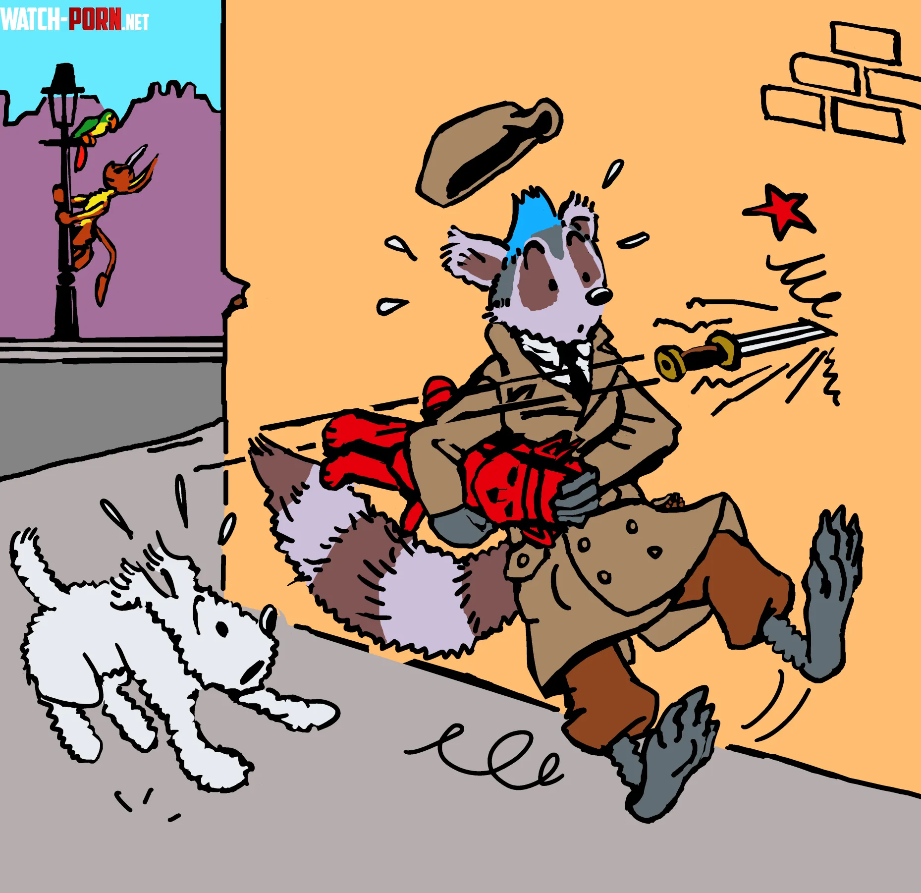 Tintin and the Braccoon Ear relaxingdragons character but i drew it by bimshwel