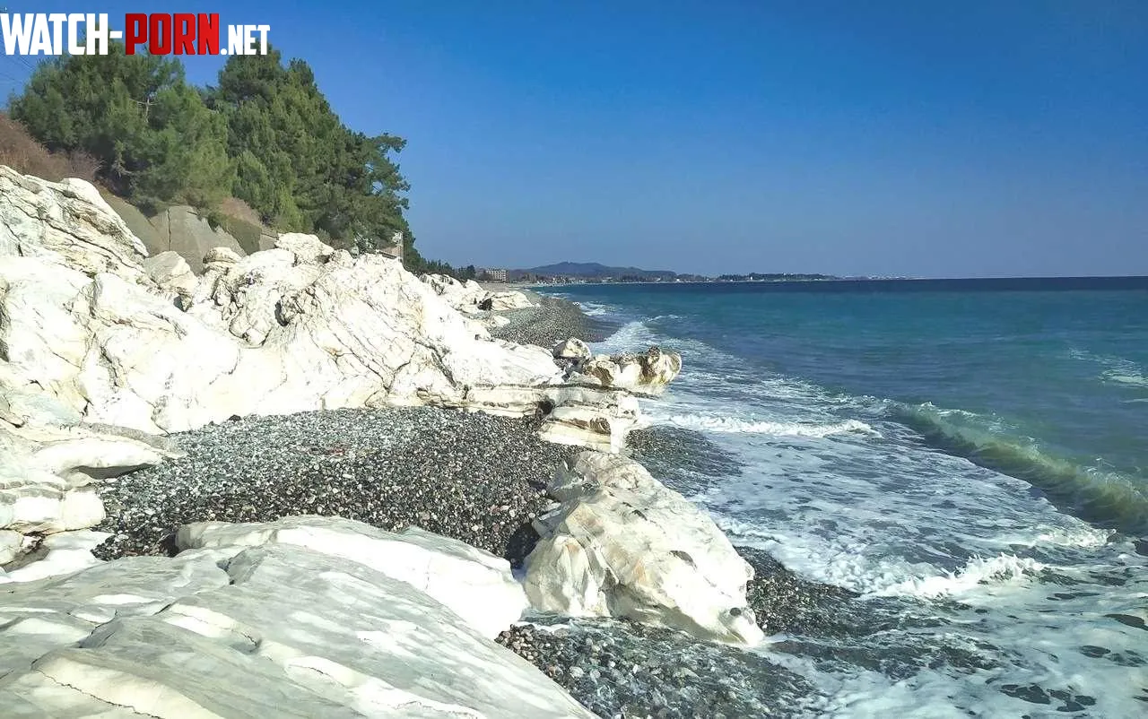 White Rocks Beach in Abkhazia by Stock-Olive