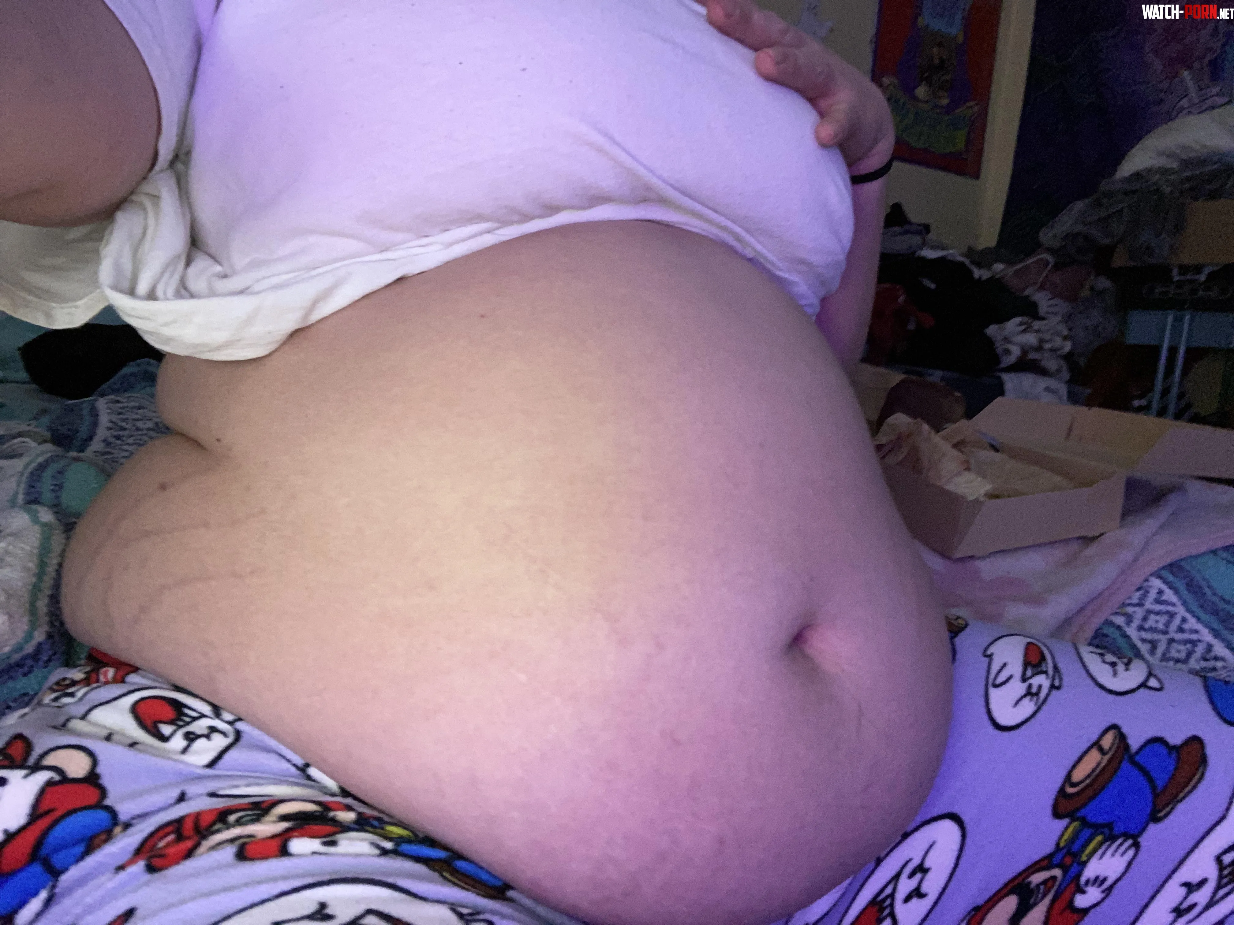 my belly is so swollen from all of the taco bell i devoured  by kittengurl777