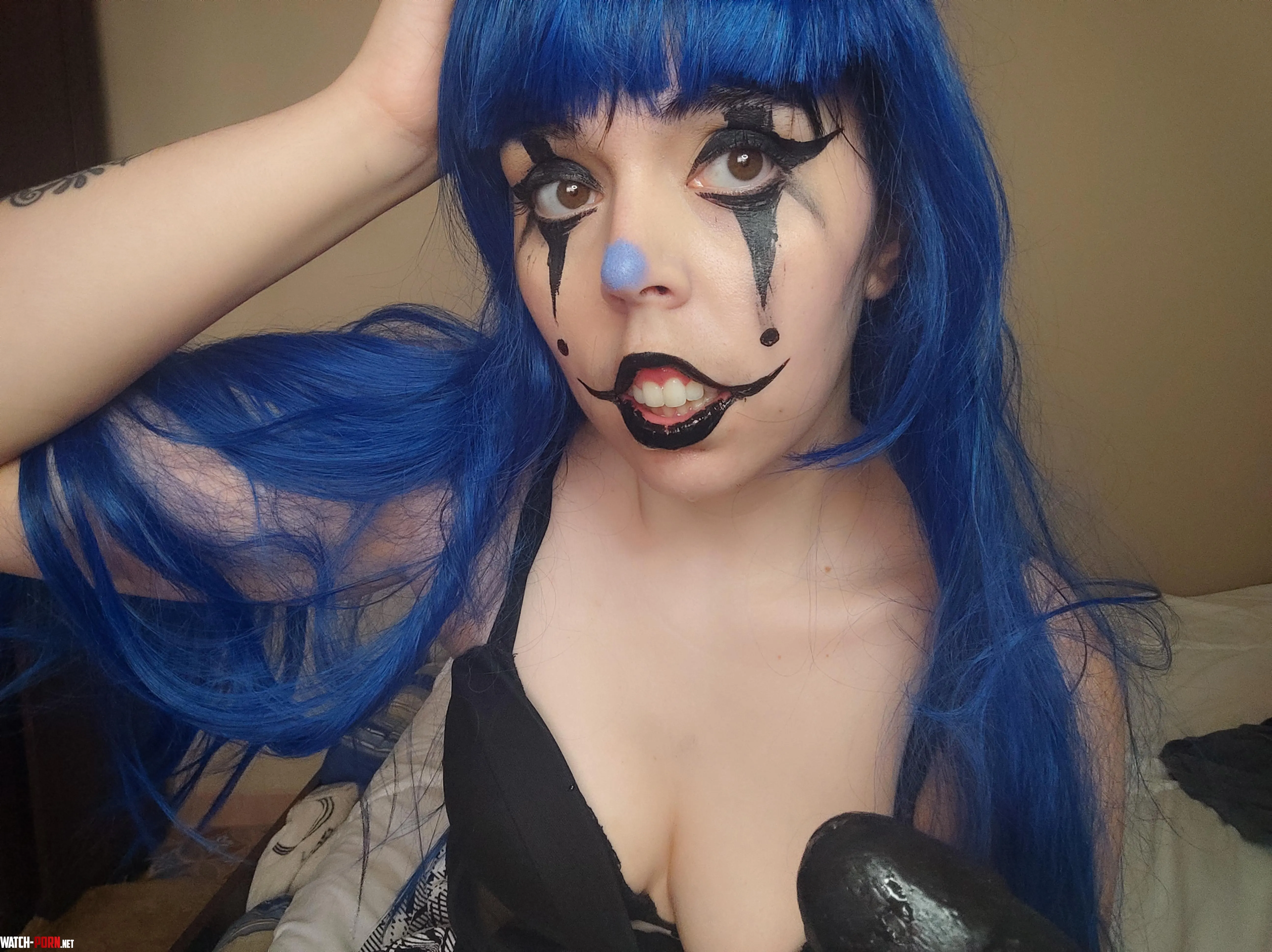 first clown makeup I do by Ruurekii71