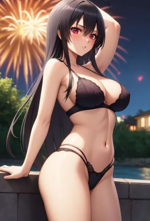 Thumbnail Ecchi Delight: Akame Showcases a Bikini by VariousBasil6494