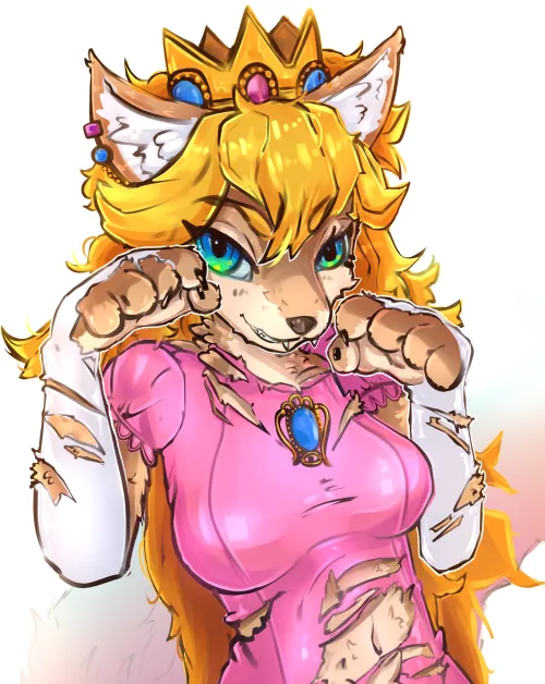 Thumbnail FanArt of Furry Peach 7u7: A Collaboration by NotaDraws and waspsalads