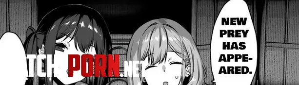 LF Mono Source New prey has appeared 1boy 2girls black hair blank speech bubble closed eyes girl sandwich light hair looking at viewer mature femalemilf meme open mouth sidelocks sweatdrop turtleneck sweater twintails by HentaiSource_Archive