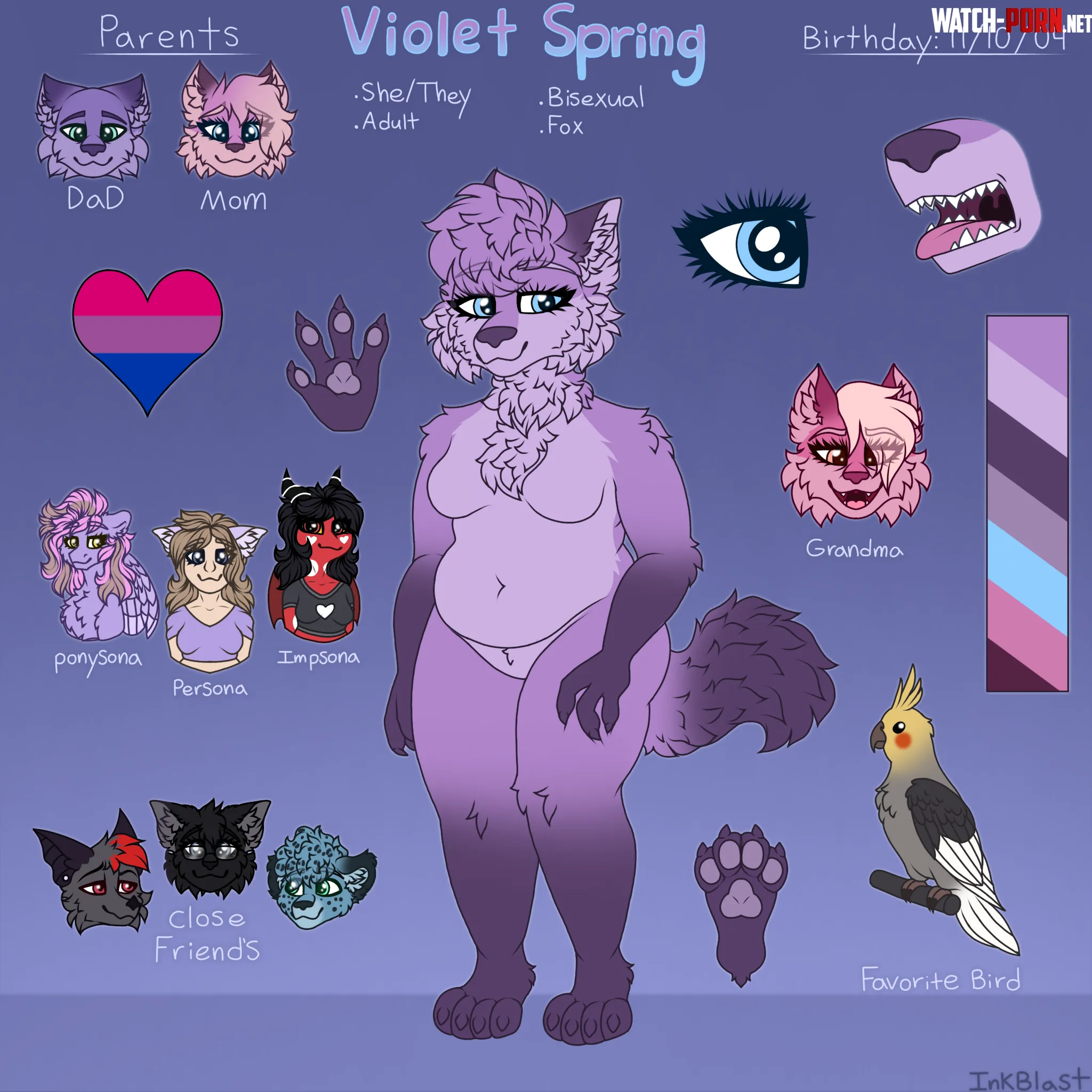 New Fursona Ref 2024 art by me  by violet_kitten_15