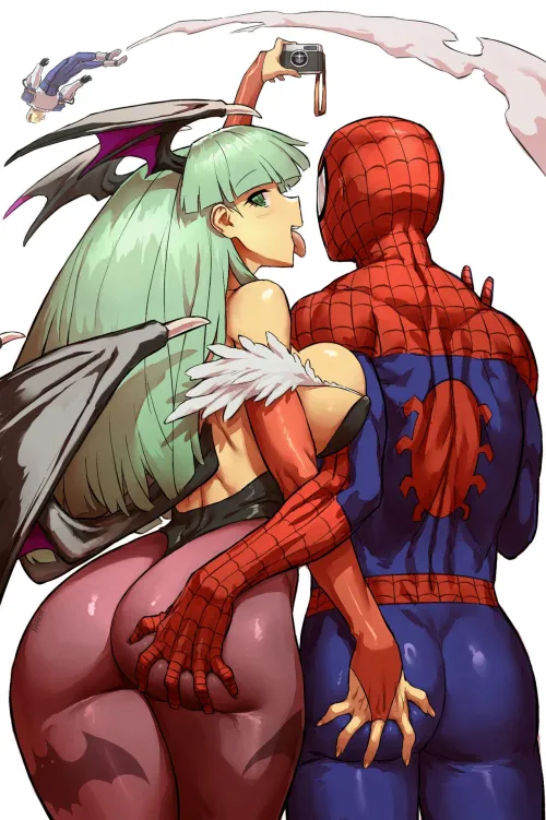 Thumbnail Get Ready for Adventure: Morrigan x SpiderMan Encounter by joshua11russ0 | ecchi