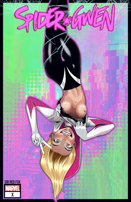 Thumbnail Superhero Fantasy: Spidergwen Art by Sir Red Fox for superheroporn